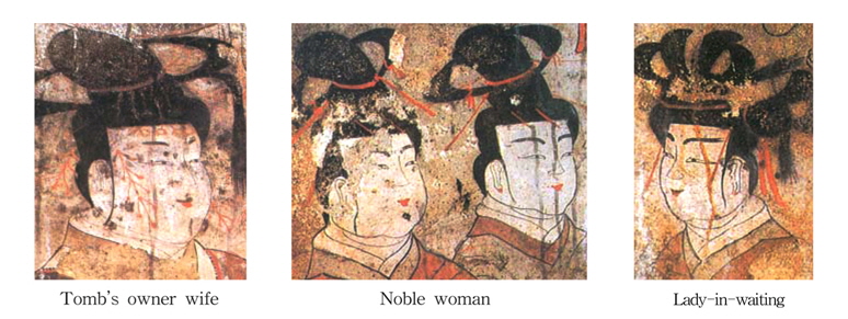 Ornamental hairpins that appear in Goguryeo ancient tomb murals(Anak Tomb No.3). North Korea's Cultural Assets and Historic Sites (2000), p. 39.