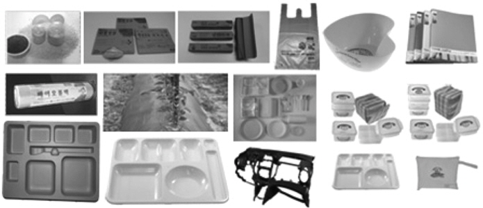 Various products prepared from bio plastics[12].