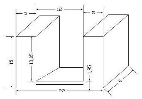 Dimensions of double layer duct ART(unit in cm)