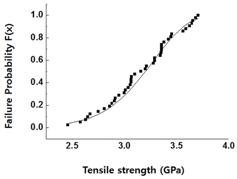 Failure Probability of tensile strength on 2-CFRP