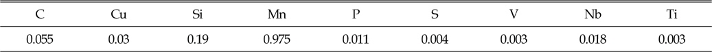 Chemical composition of APL 5L X52N PSL2 (unit: %)