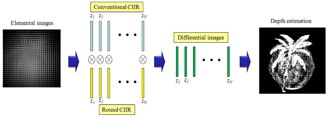 Occlusion estimation using two different CIIR methods.