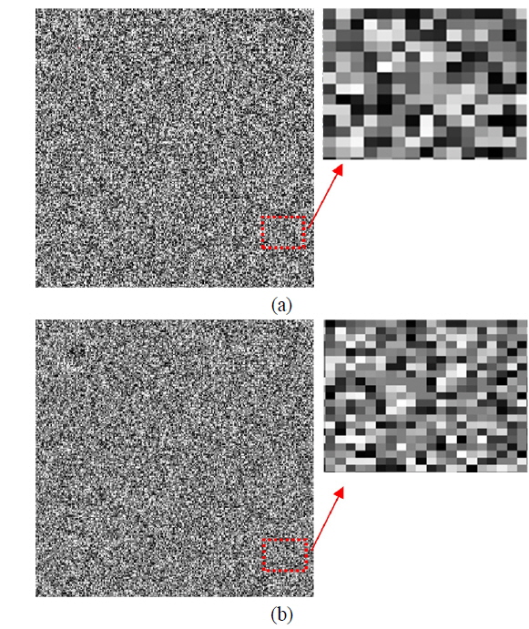 Partial phase images. (a) 20% phase information, (b) 50% phase information.
