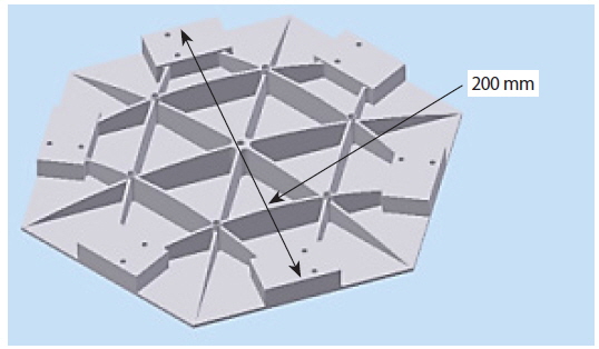 Design of hexagonal segment.