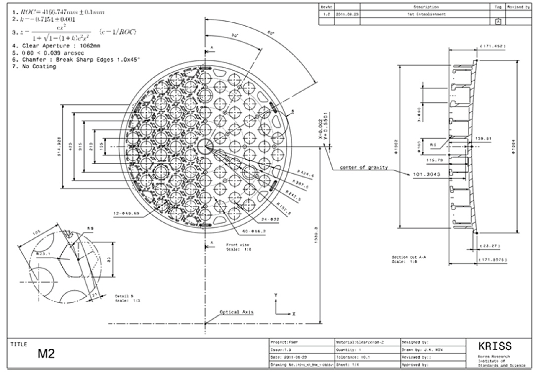 Manufacturing drawing for the light-weighting.