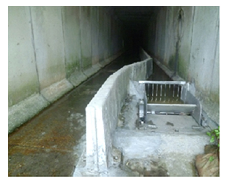 Photo of inflow controller installed at the outfall.