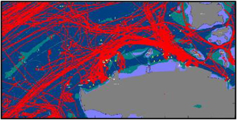 Analysis of ships’ traffic patterns.