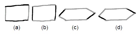정규화된 DSV 분포 (a) 0도 (b) 90도 (c) 45도 (b) 135도