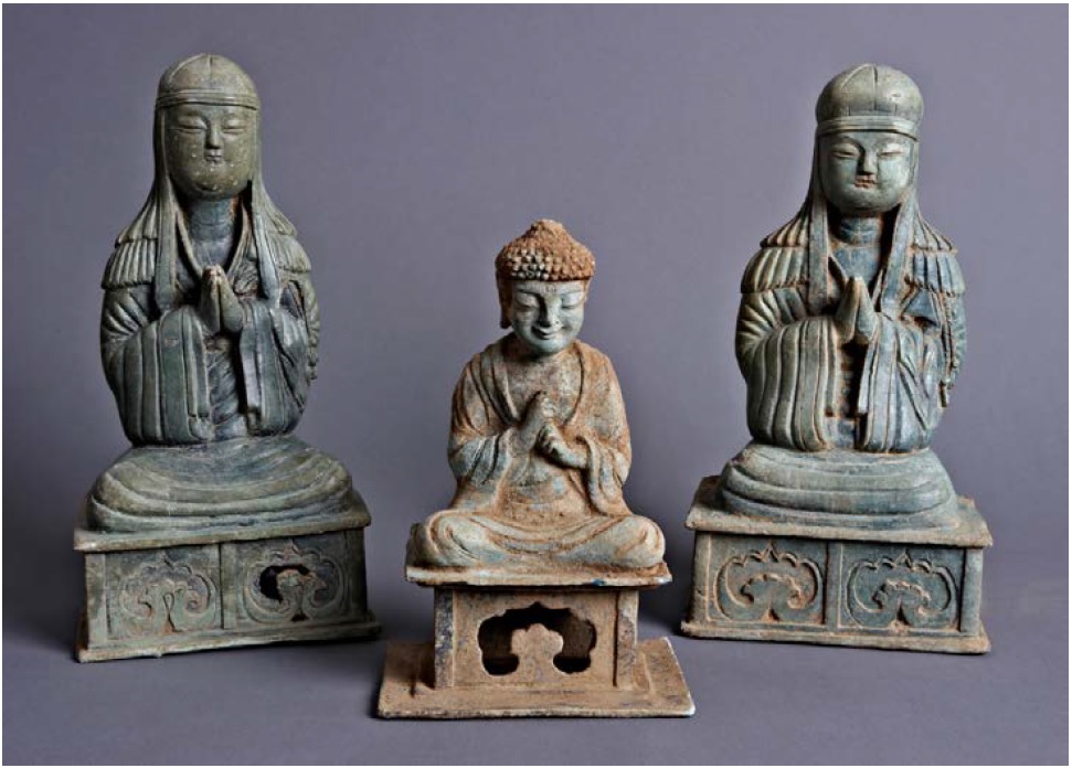 Three Sculptures Excavated from Area C of Zone 10 in P’an’gyo