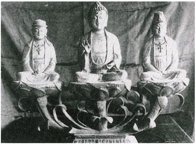 Buddha Triad with Bodhisattva K？itigarbha, Kory？, Py？ngny？n Hermitage in Naejang Temple (Missing)