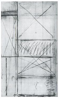 Piet Mondrian, Esquisse pour le <Tableau 1>, 1921