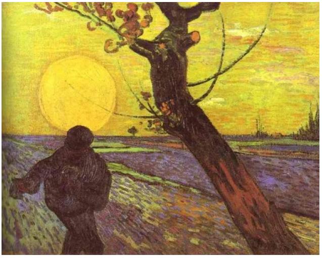 고흐, <씨 뿌리는 사람>, 1888, 캔버스에 유채, 73.5×93cm, 취리히, E.G. 뵐레재단