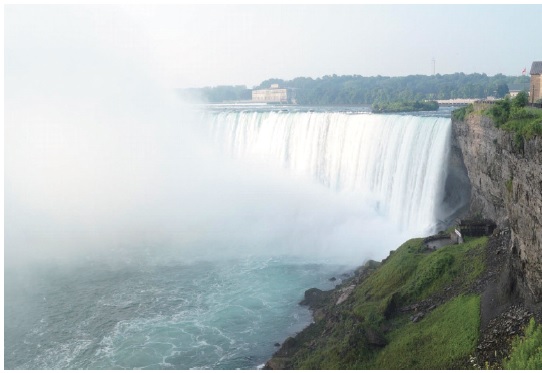 Horseshoe Falls of Niagara at border between US and Canada