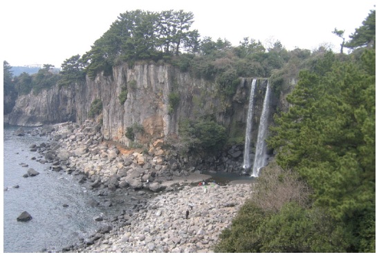 Jeongbang Falls at Seogwipo-si in Jeju, South Korea