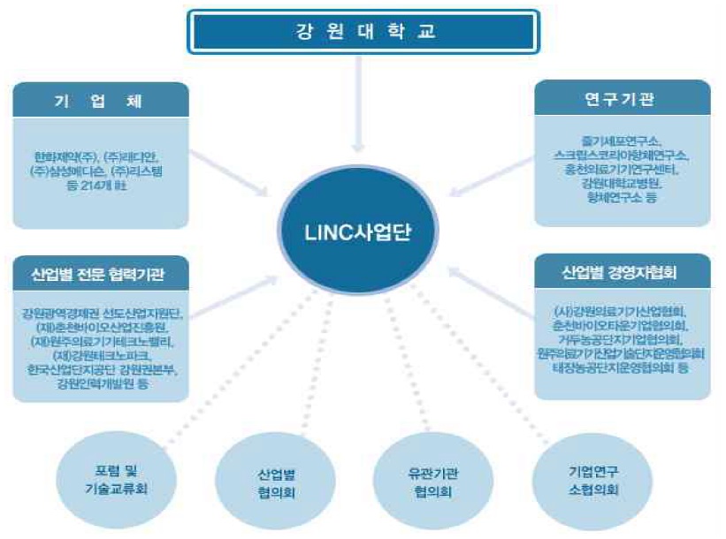 강원대학교 LINC 사업단 산학연 네트워크 구축