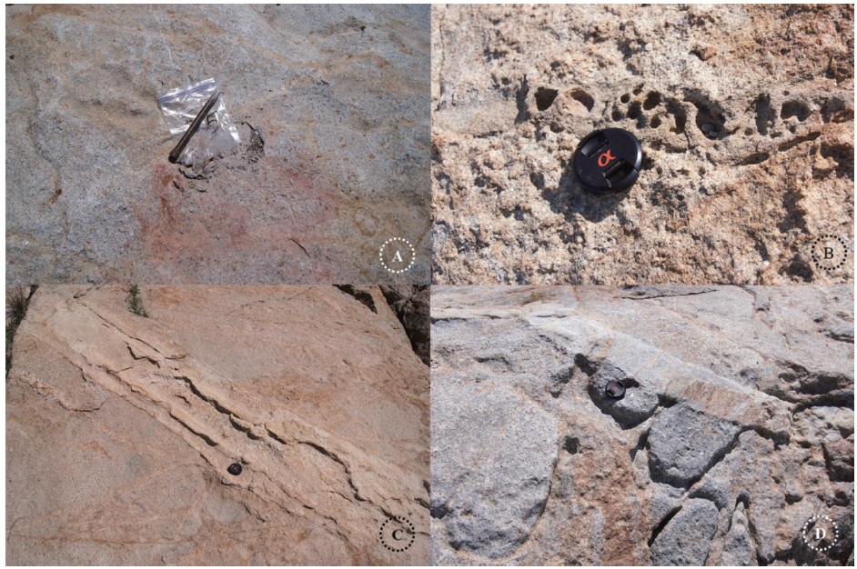 구릉 하부 암석 시료(GM3-5)와 암석에 따른 풍화 진행 양상