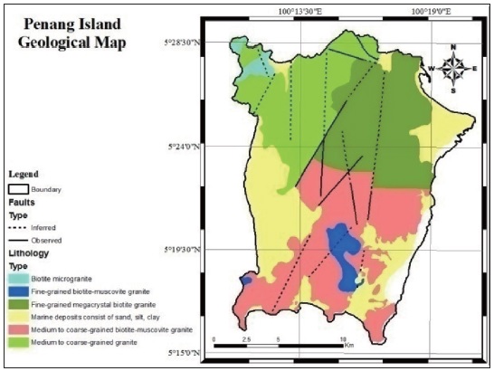 Geological Map of Penang Island