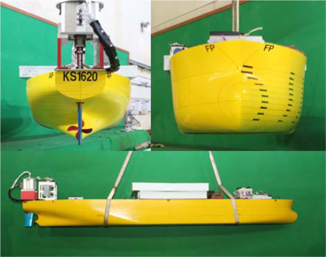 KVLCC2 model ship with FRMT system