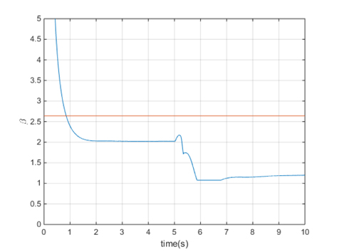 Time response of dynamic parameter β