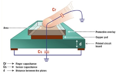 Architecture of projected-capacitance TSP.