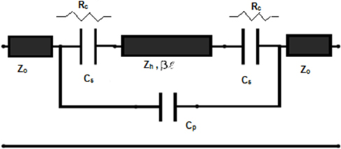 Equivalent circuit of the proposed switch with two contacts.
