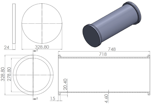 Drawing of cylinder (new model)