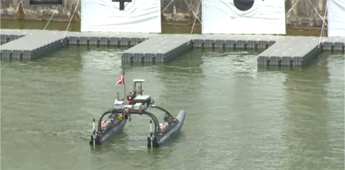 Example of forward-direction docking of USV (Image Source : Maritime Robotx 2014 USV Competition)