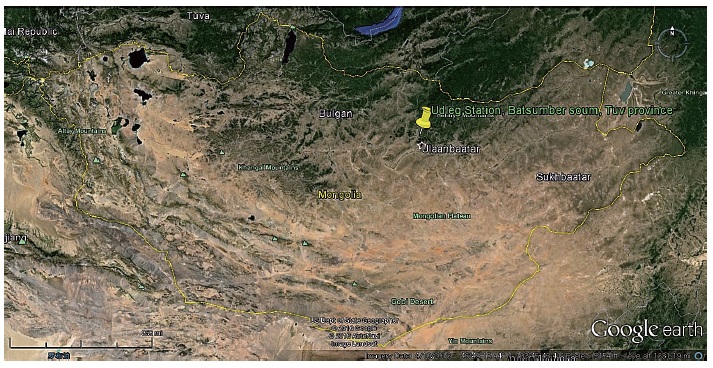 Map of Study Site (Batsumber, Tuv, Mongolia).