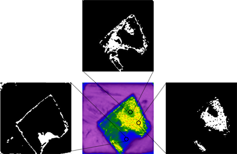 The results of the rainbow image contour recognition and extraction from Fig. 12(b) (the rainbow image).