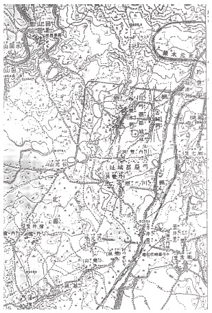 1918년 일제강점기 지도상의 궁예도성지.